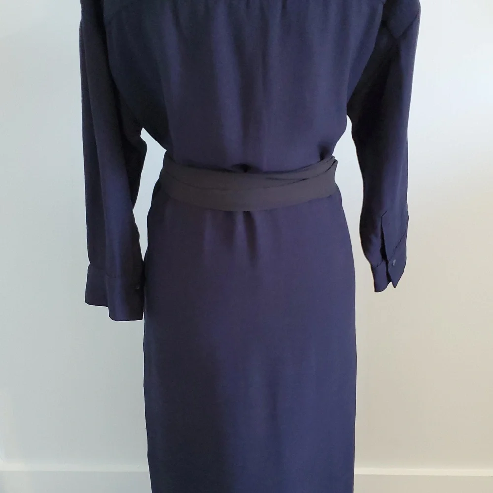 Zara Navy Long Sleeve Dress - Picture 7 of 9